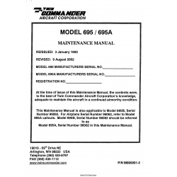 Twin Commander Model 695/695A Maintenance Manual  M6955001-2