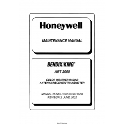 Bendix King Art 2000 Color Weather Radar Antenna/ Receiver/ Transmiiter Maintenance Manual 006-05332-0003