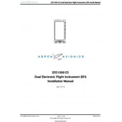 Aspen EFD1000 E5 Dual Electronic Flight Instrument (EFI) Installation Manual 900-00041-001