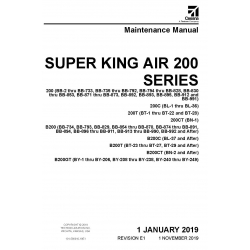 Beechcraft Super King Air 200 Series Maintenance Manual 101-590010-19E1