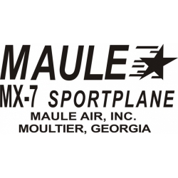 Maule MX-7 Sportplane Aircraft Decal/Sticker 2 1/2''high x 5 5/8''wide!