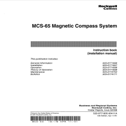 Rockwell Collins MCS-65 Magnetic Compass System Instruction Book 523-0771835-00411A