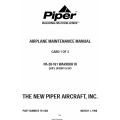 Piper PA-28-161 Warrior III (S/N’s 2842001 & UP) Maintenace Manual 761-882_v1998