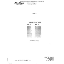 Garrett TPE331-5 Turboprop Aircraft Engine Maintenance Manual 72-01-27