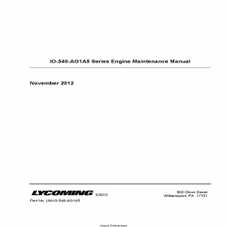 Lycoming IO-540-AG1A5 Series Engine Maintenance Manual Part # LM-IO-540-AG1A5