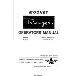 Mooney Ranger Model 20C Serial Numbers 20-1147 & On Operators Manual  74-20C-OM-B
