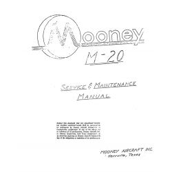Mooney M-20 Service and Maintenance Manual