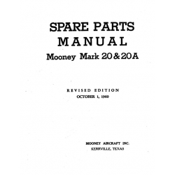 Mooney 20 & 20A 1960 Spare Parts Manual