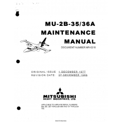Mitsubishi MU-2B-35-36A Maintenance Manual MR-0218