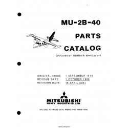 Mitsubishi MU-2B-40 Parts Catalog MR-0341-1