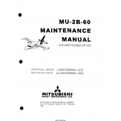 Mitsubishi MU-2B-60 Maintenance Manual MR-0336