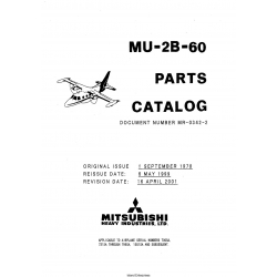 Mitsubishi MU-2B-60 Parts Catalog MR-0342-2