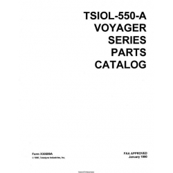Continental TSIOL-550-A Voyager Series Parts Catalog X30599A