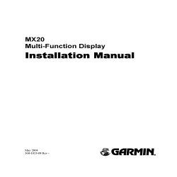 Garmin MX20 Multi-Function Display Installation Manual 560-1025-08