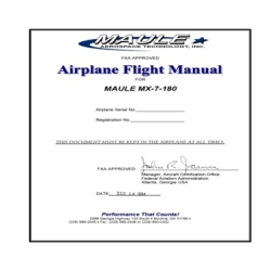 Maule MX-7-180 Airplane Flight Manual