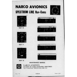 Narco NAV-10-14 NAV 10 14 Spectrum Line Maintenance Manual 03088-600