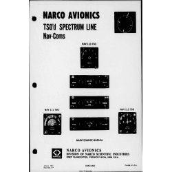 Narco Nav 110/111/112/114  Avionics TSO'd Spectrum Line Nav-Coms Maintenance Manual 03092-0600