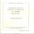Navair 01-90KDB-1B Pocket Checklist T-34B Aircraft Natops Pilot's Manual
