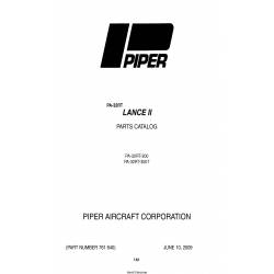 Piper Lance II PA-32RT-300 PA-32RT-300T Parts Catalog v09 Part # 761-640