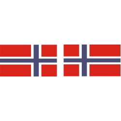 Norway Flag Decal 4.5'' wide x 3'' high! 