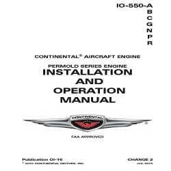 Continental IO-550-A, B, C, G, N, P, R Permold Series Engine Installation and Operation Manual OI-16_v15