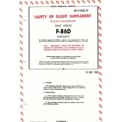 North American F-86D USAF Series Safety of Flight Supplement Flight Handbook AN 01-60JLC-1D
