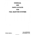Overhaul and Parts Catalog for Fuel Injection X30091A