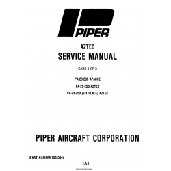 Piper PA-23-235 Apache PA-23-250 Aztec Service Manual