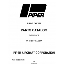 Piper PA-28-201T Dakota Parts Catalog 761-701_v1995