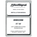 Bendix King KY 92 VHF Communication Transceiver Installation Manual 006-00165-0003