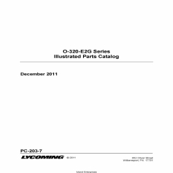 Lycoming O-320-E2G Series Illustrated Parts Catalog PC-203-7