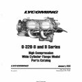 Lycoming 0-320-B and D Series High Compression Wide Cylinder Flange Model Parts Catalog Part # 203-9