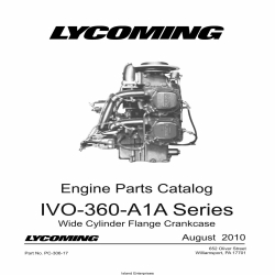Lycoming IVO-360-A 1 A Series Parts Catalog PC-306-17