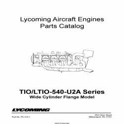 Lycoming TIO/LTIO-540-U2A Series Wide Cylinder Flange Model Part Catalog Part # PC-315-1
