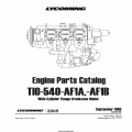  Lycoming TIO-540-AF1A, -AF1B Wide Cylinder Flange Crankcase Model Parts Catalog Part # PC-315-8 v2005