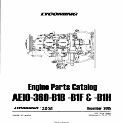 Lycoming Engine Parts Catalog AEIO-360-B1B-B1F & B1H PC-406-4