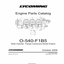 Lycoming O-540-F1B5 Wide Cylinder Flange Crankcase Model Engine Parts Catalog Part # PC-515-2 v2009