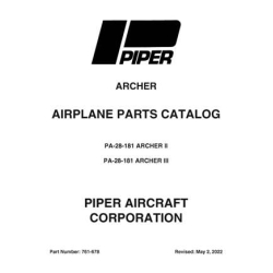 Piper Archer PA-28-181 Archer II, PA-28-181 Archer III Pats Catalog 761-678_v2022