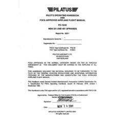 Pilatus PC-12/45 MSN 321 and 401 Upwards Pilot's Operating Handbook and FAA Approved Airplane Flight Manual 02211_v2003