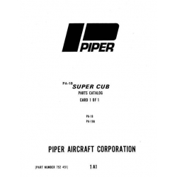 Piper Super Cub Parts Catalog PA-18/18A Part # 752-451