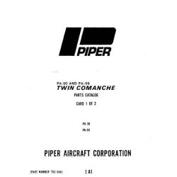 Piper Twin Comanche Parts Catalog PA-30 / PA-39 $13.95 Part # 753-646