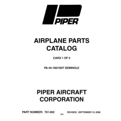Piper Seminole Parts Catalog PA-44-180/180T  761-663_v2006