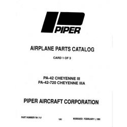Piper Cheyenne III, IIIA Parts Catalog PA-42 PA-42-720 Part # 761-717