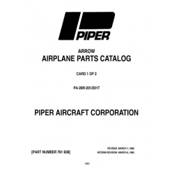 Piper Arrow Parts Catalog PA-28R-201/201T Part # 761-638