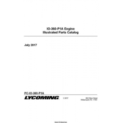 Lycoming IO-360-P1A Engine Illustrated Parts Catalog PC-IO-360-P1A