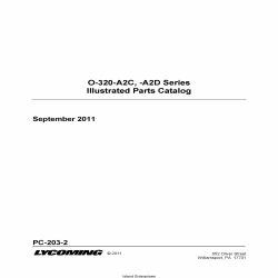 Lycoming O-320-A2C, -A2D Series Illustrated Parts Catalog Part #  PC-203-2 v2011