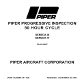 Piper PA-34-220T Seneca III, Seneca IV 50 Hour Cycle Progressive Inspection 761-753