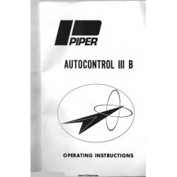 Piper Autocontrol III B Operating Instructions 761-600