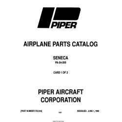 Piper PA-34-200 Seneca Parts Catalog 753-816_v1990