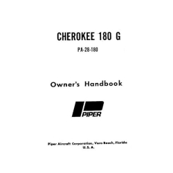 Piper Cherokee 180 G PA-28-180 Owner's Handbook 761-490